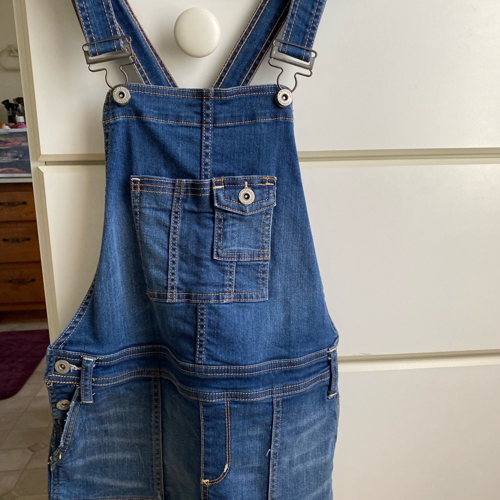 Denim Overall Shorts
